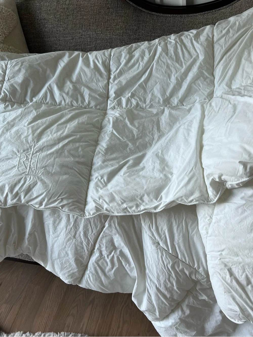 Ralph Lauren White Quilted Down-Alternative Comforter